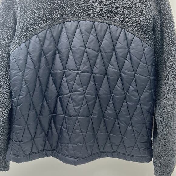VINTAGE PATAGONIA JACKET WOMEN SIZE MEDIUM BERNESE FLEECE QUILTED FULL ZIP BLACK - Picture 7 of 12